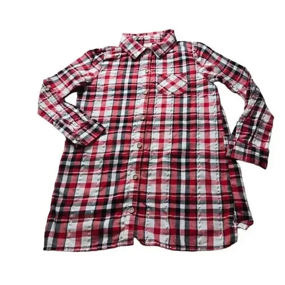 Carter's plaid buttondown tunic shirt 8