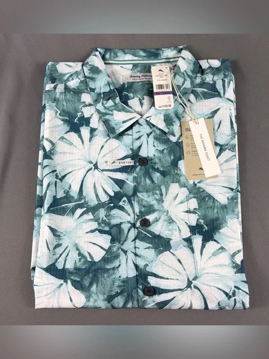 Tommy Bahama Shirt Coast Laguna Breeze Print 2XLB Oceanfront Polyester MSRP $158