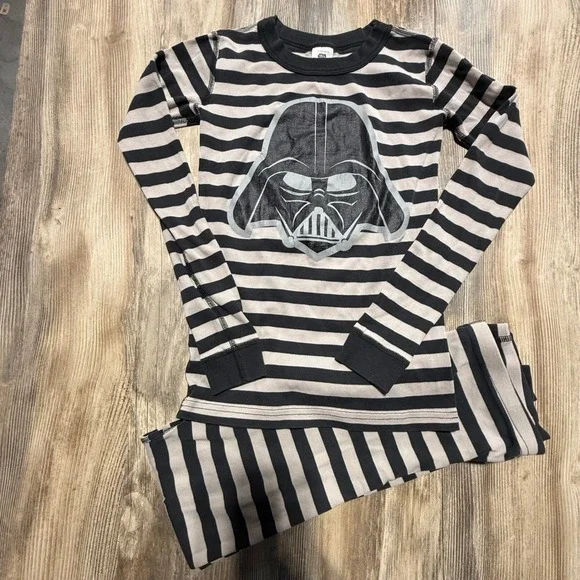 Hanna Andersson Pajama Set Black Striped Darth Vader Star Wars Playwear