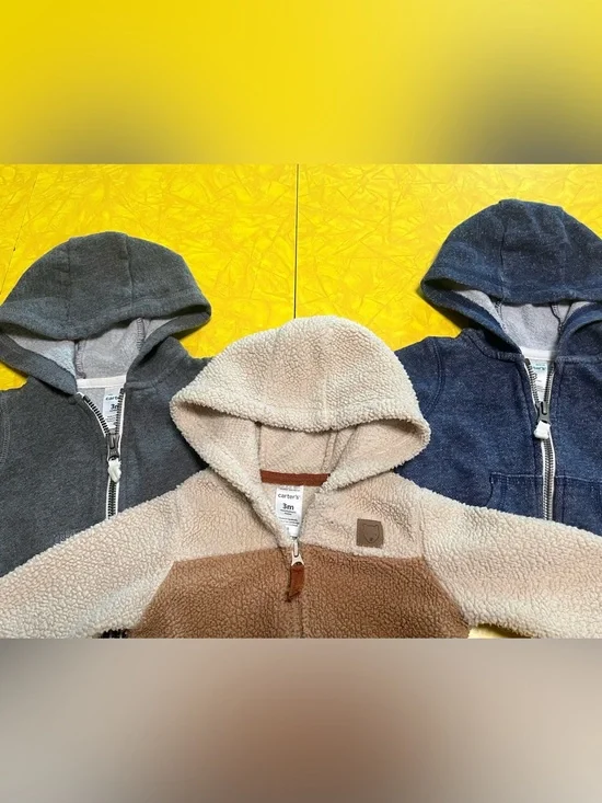 Carter’s size 3 Months Hoodie Bundle
