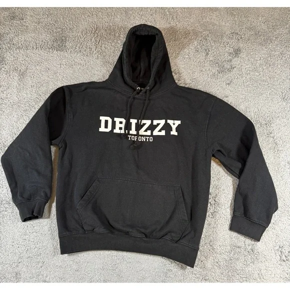 Kings Of NY Mens Drizzy Toronto Graphic Hoodie Large Black Streetwear Sweatshirt