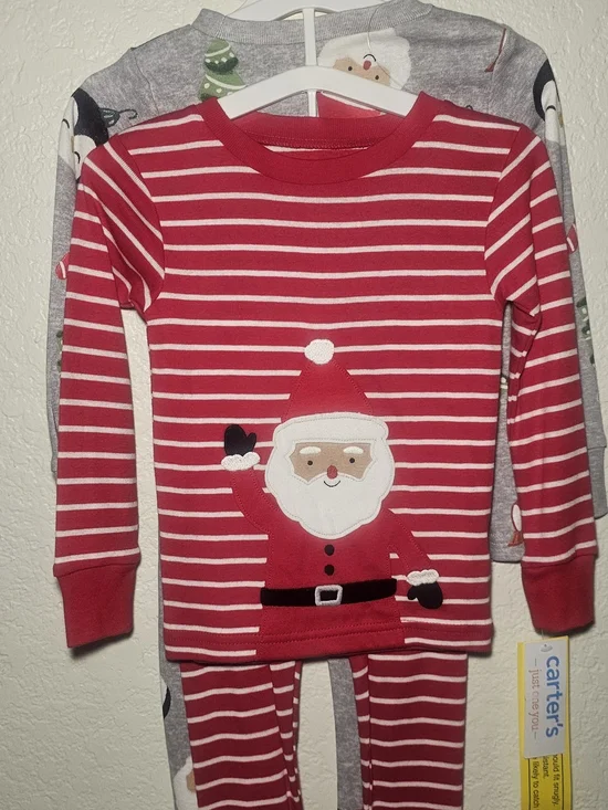 NWT Carter's Santa Christmas Striped Pajama Set - Size 2T 🎄