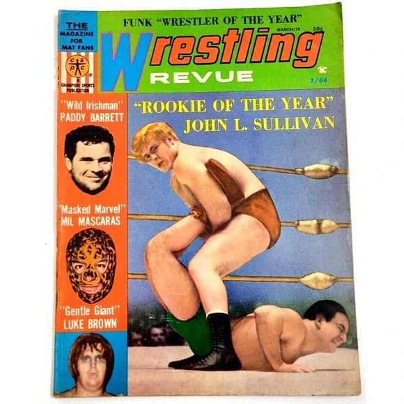 WRESTLING REVUE MAR 1970 - LUKE BROWN / MIL MASCARAS / JOHN SULLIVAN‎
