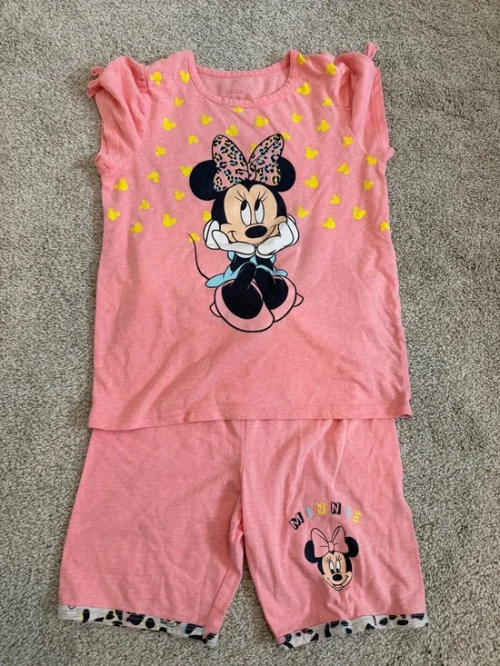 Disney Minnie Mouse Pink Girls Pajama Set