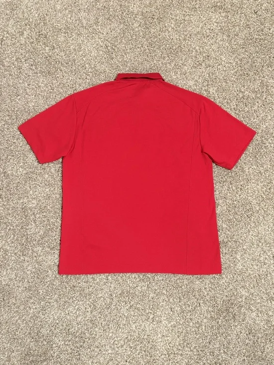 Nike Red Short-Sleeve Polo with Chest Logo