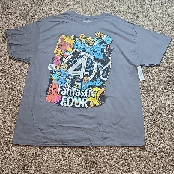 Marvel Studio The Fantastic Four 4 First Steps 2XL Plus Size Tee Shirt Top