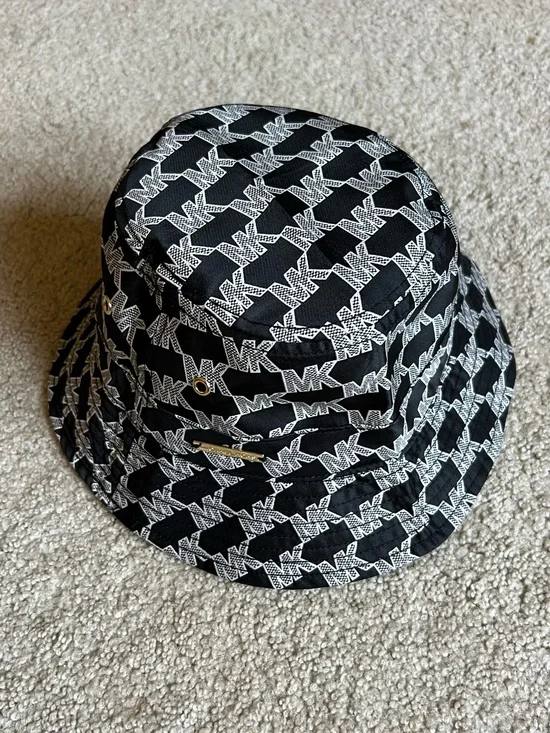Michael Kors Black and White Logo Bucket Hat