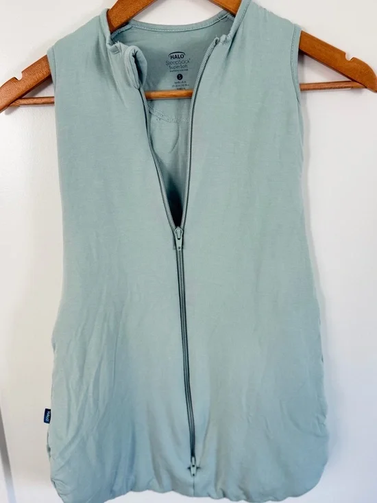 HALO Sleepsack Buttery Soft Rayon from Bamboo Wearable Blanket Sage 0-6M Small