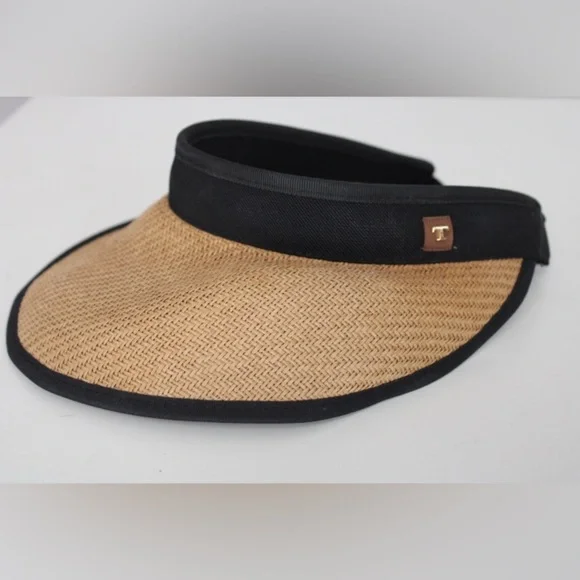 Touché Collection Beige/Black Visor Hat