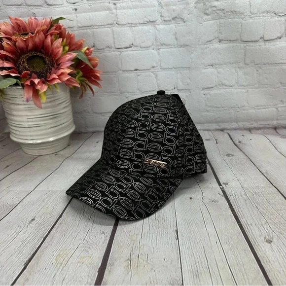 NWT Bebe baseball cap trucker hat gold black streetwear glam