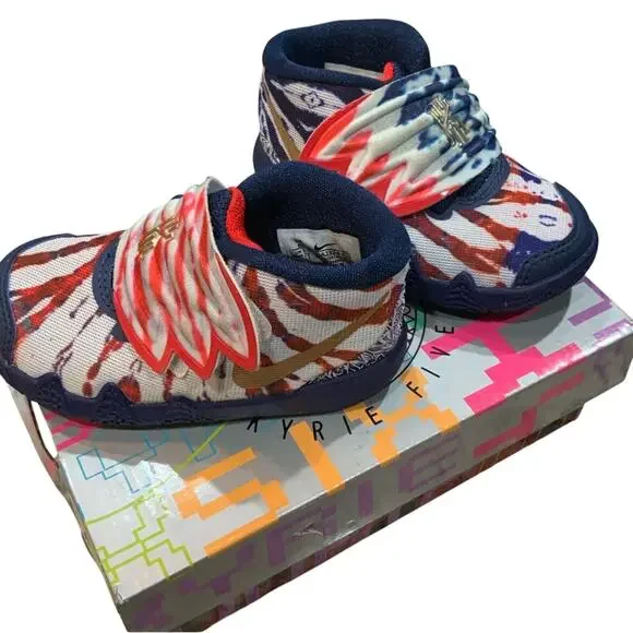 Nike Kybrid S2 Tie Dye USA, 6C Easy On Sneakers USA Patriotic July 4 w/ box EUC