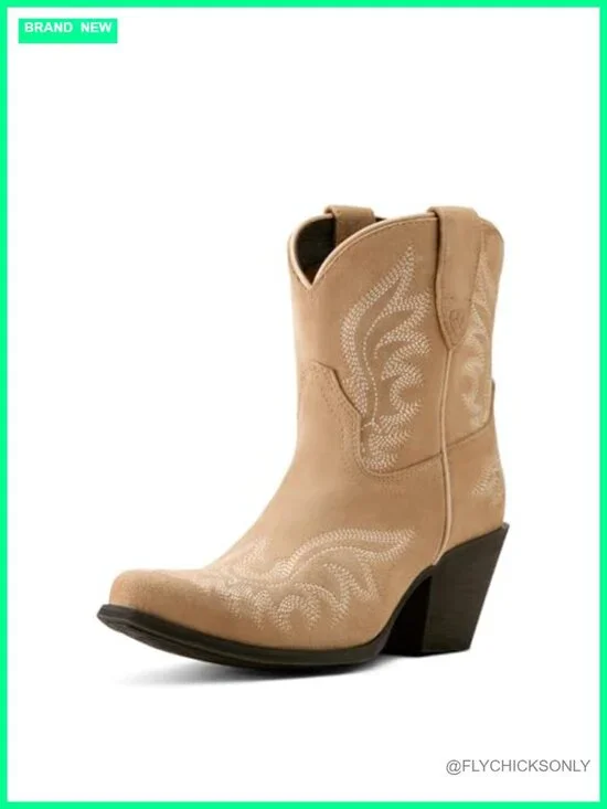 Ariat Chandler X Toe Round Toe Leather Western Boot Calf High Chukka