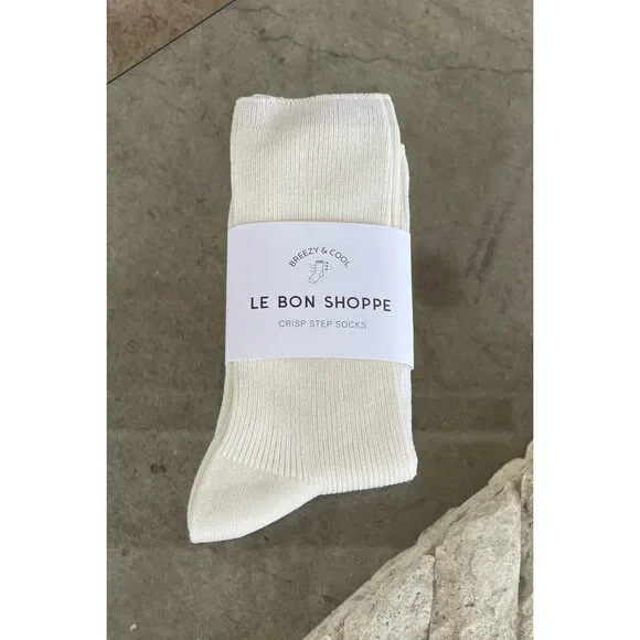 Le Bon Shoppe - Crisp Step Socks | White