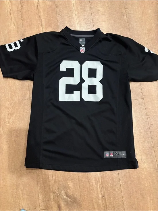 NFL Josh Jacobs Raiders Las Vegas 28 youth XL Nike