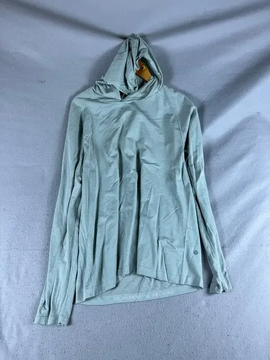 Lululemon Hoodie Mens S Green Raglan Performance Running Active Training Sports