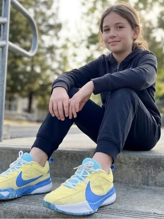 Nike Zoom Freak 5 GS Canary Yellow Through My Eyes Basketball Shoes girls 5Y