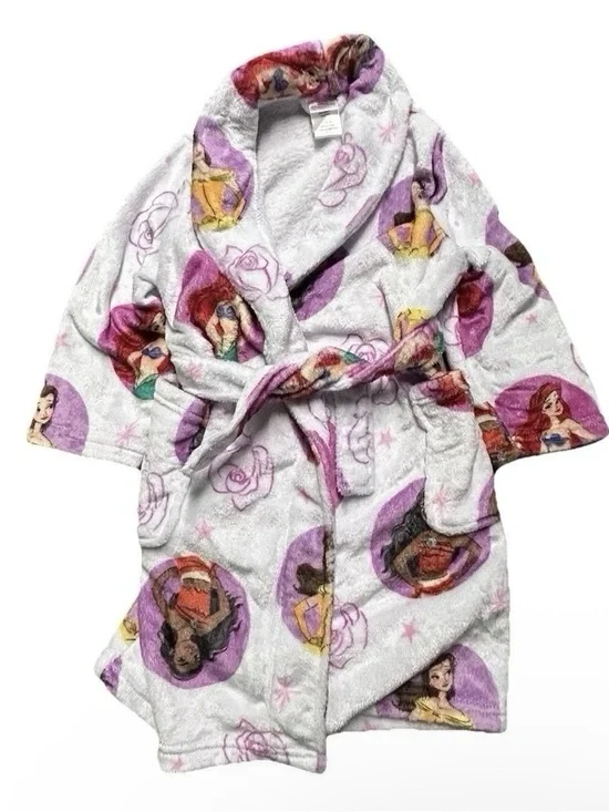 Toddler Girl Disney Princess Bathrobe Size 4T