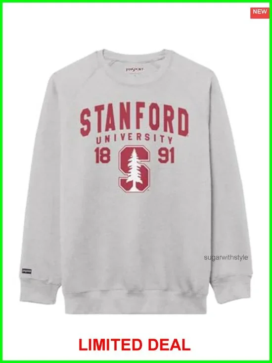 NCAA Stanford Cardinal Pullover Sweatshirt Crewneck Cotton Polyester Blend