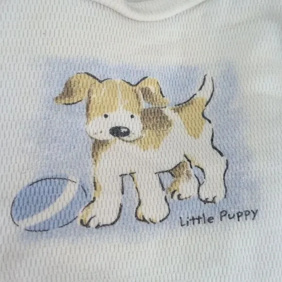 Y2K Infant Thermal Dog Print Pajama Set Size 6/9 Months