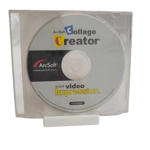 ArcSoft Collage Creator VideoImpression‎ PC CD Software Untested Jewel Case