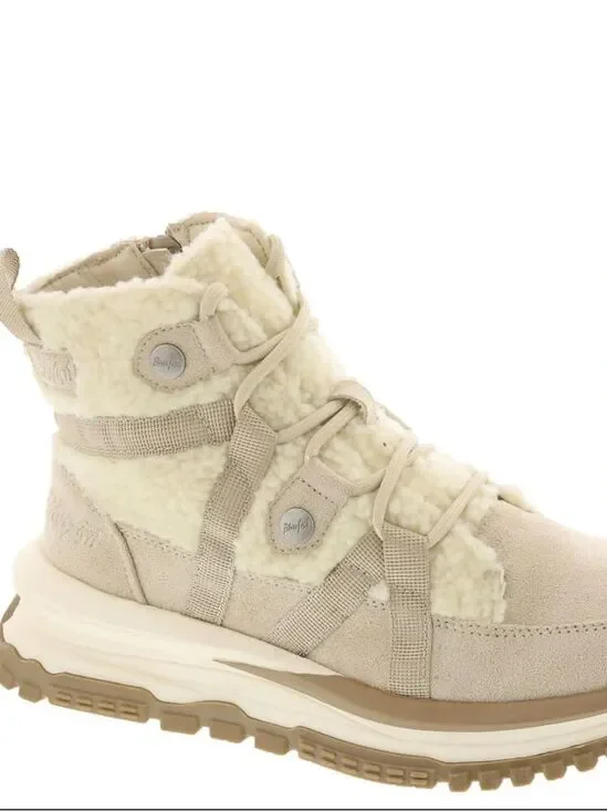 Blowfish Malibu Linx Size 7 Sand Suede & Sherpa-Lined Women’s Hiking Boots