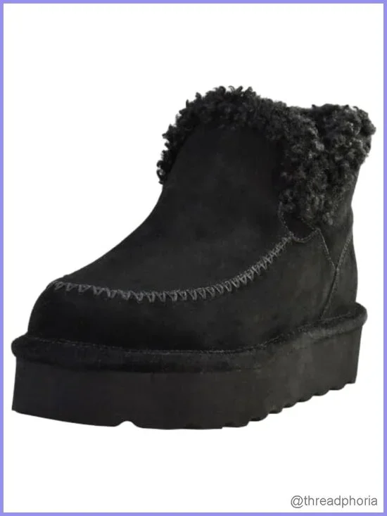 Bearpaw Maeve Platform Low Suede Ankle Booties