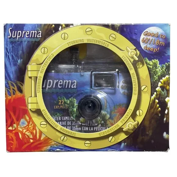 Suprema Underwater 35mm Single Use Camera - 27 Exp. Good for 60 Feet Deep‎ NEW