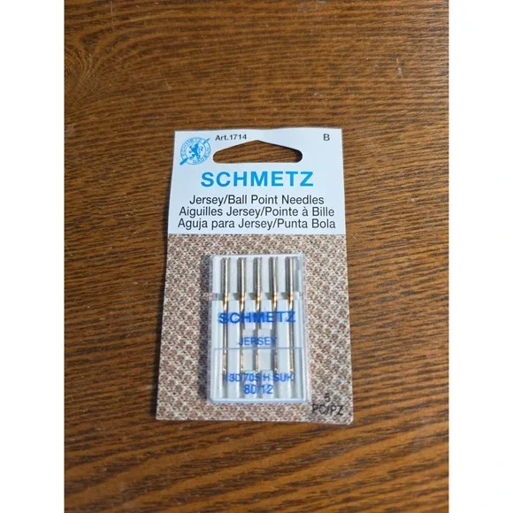 Jersey Ball Point Machine‎ Needles Size 12/80 5/Pkg