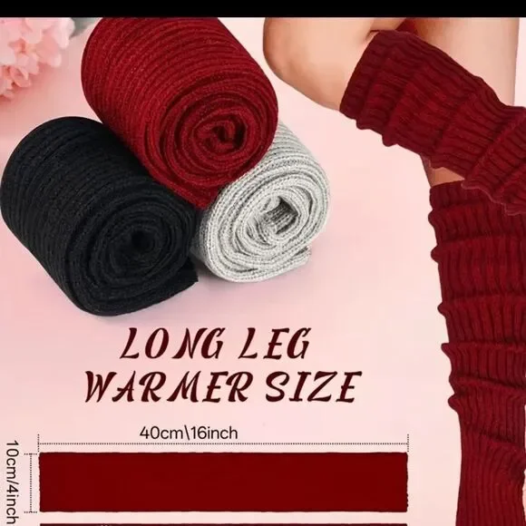 Stylish Red and Black, Leg Warmers
