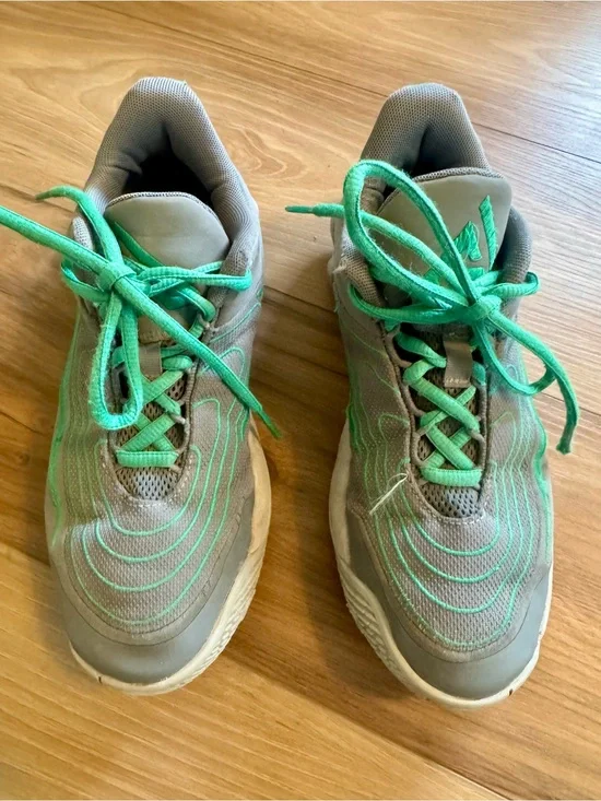 Boys’ gray and green Nike Gianni’s Immortality 3 basketball shoes