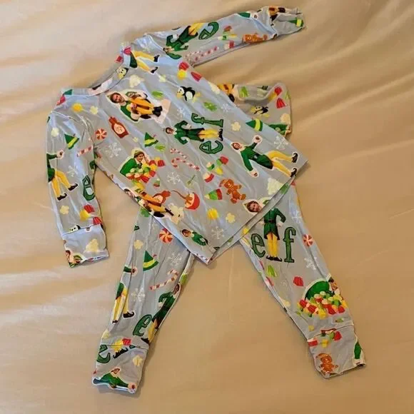 Bums and Roses Buddy The Elf Long Sleeve Pajama Set
