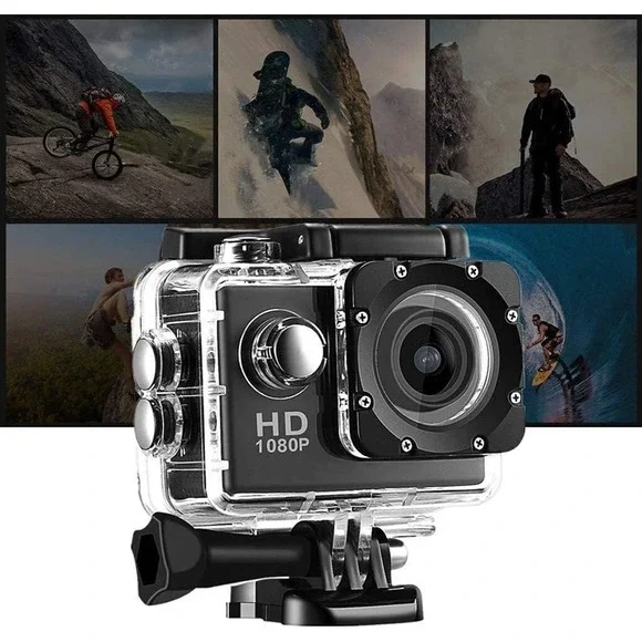 TEDATATA 1080p HD Action Camera 30m Waterproof‎ Case Sports Cam
