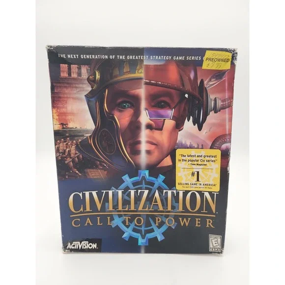 Activision Civilization Call To Power PC Game 1999 Big Box CD-ROM CIB Strategy
