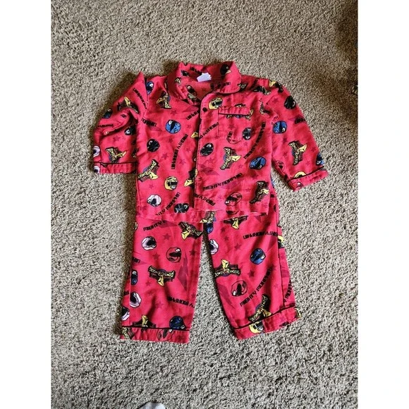 RARE VINTAGE 90s Power‎ Ranger Pajamas Size 5