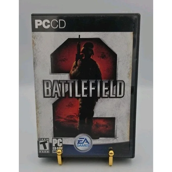Battlefield 2 PC 2005 EA Games Case and Disks 2 & 3 Only No Disk 1 Included