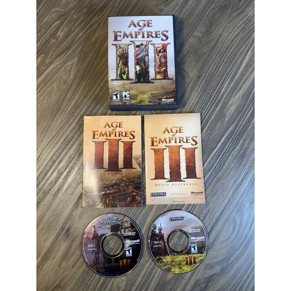 Age of Empires III 2005‎ Microsoft PC Game Software Incomplete Set Discs 2 3