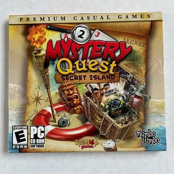 Mystery Quest Secret Island Mumbo Jumbo PC CD ROM E ESRB PC‎ Games SpinTop Games
