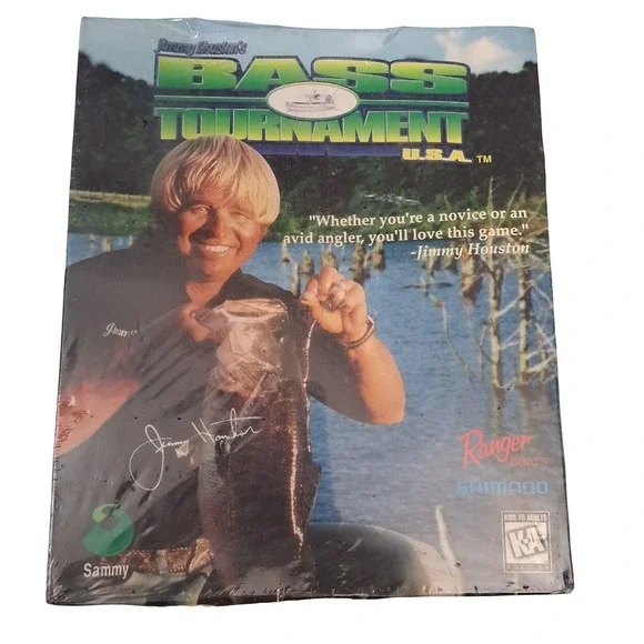 Jimmie Houstons Bass Tournament USA 97 PC Game‎ 1996 New Sealed Big Box