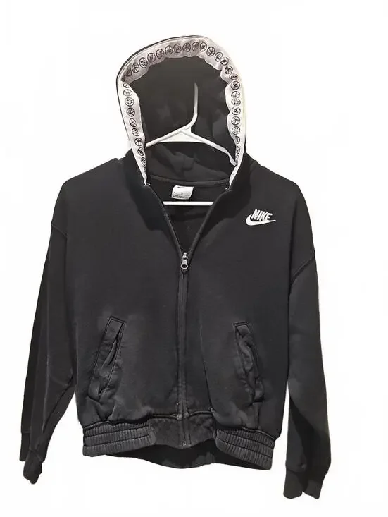 Nike Full Zip Hoodie Boys Youth Large BALL FOR ALL Black