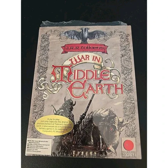 JRR Tolkien's War in Middle Earth‎ IBM PC Game Floppy Disks Manual Map Complete