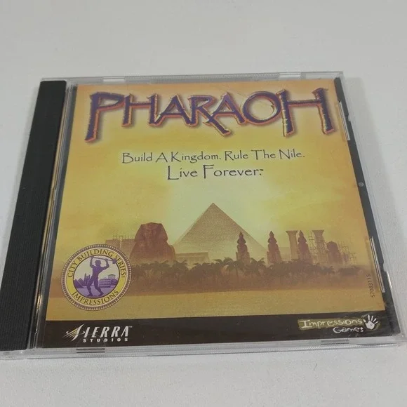 Pharaoh - PC - CDROM Sierra‎ Build a Kingdom Rule the Nile Live Forever 1999