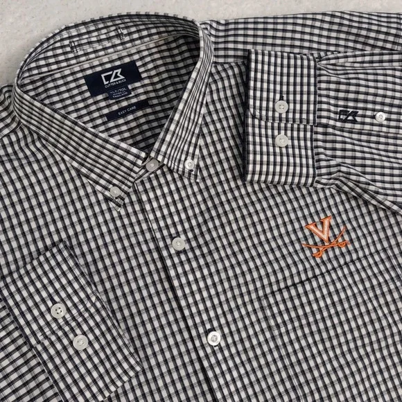 NEW UVA Virginia Cavaliers Antigua‎ Dress Shirt Men's XLT Button Performance