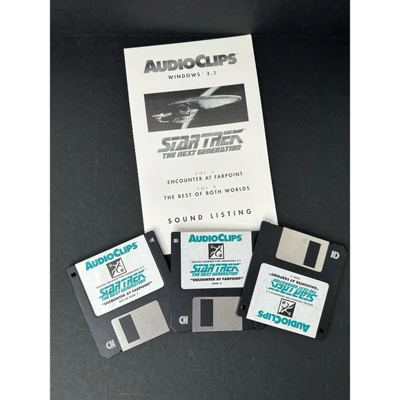 Star Trek The Next Generation Encounter At Farpoint Windows 3.1 Floppy disks