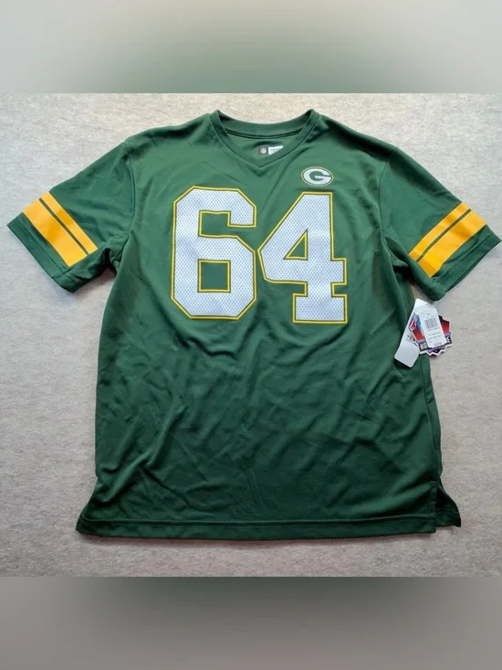 Green Bay Packers Jerry Kramer #64 Pro Football Hall of Fame Shirt Men’s L NWT
