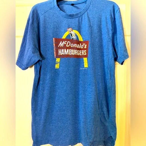 Vintage Blue McDonald's Tee with Yellow Arch Size M