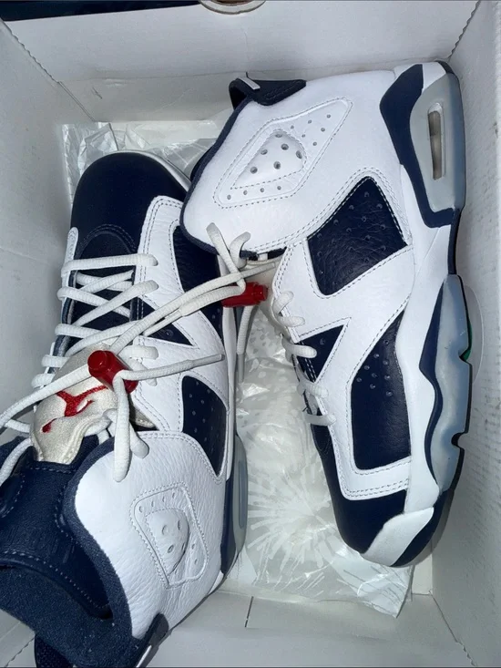 Nike jordans Navy and White Retro Sneakers