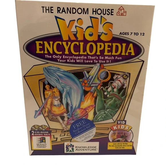 The Random House‎ Kid's Encyclopedia 2 CD-ROM Disc Knowledge Adventure Jumpstart
