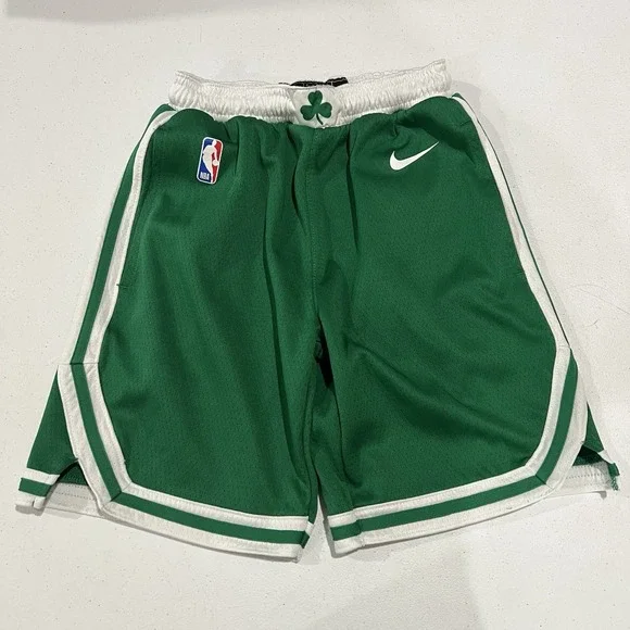 $60 Boston Celtics NBA Authentics Nike Dri-Fit Basketball Shorts Youth Small