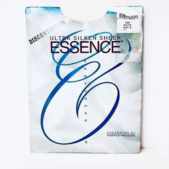 NWT Vintage 1990’s Essence Ultra Silken Control Top Sheer Toe Size B Pantyhose