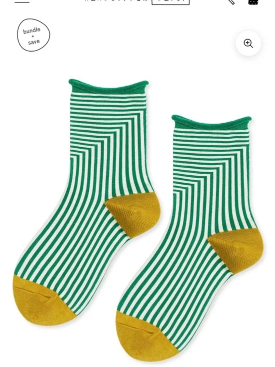 Striped Crew Socks MULTIPLE hansel from basel